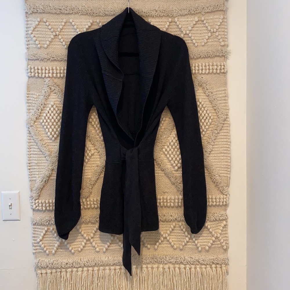 Lululemon charcoal grey belted cardigan